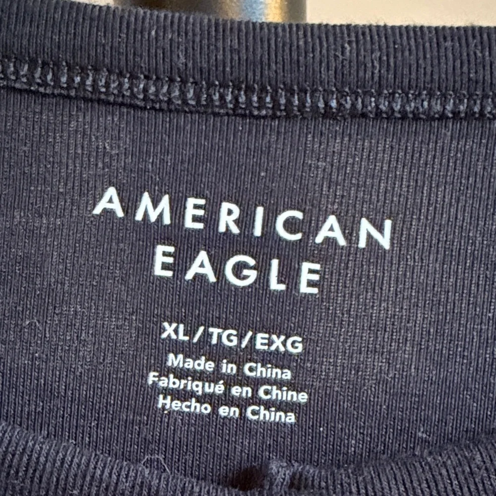 American Eagle Outfitters Black Button-Front Long Sleeve Top - NWOT XL